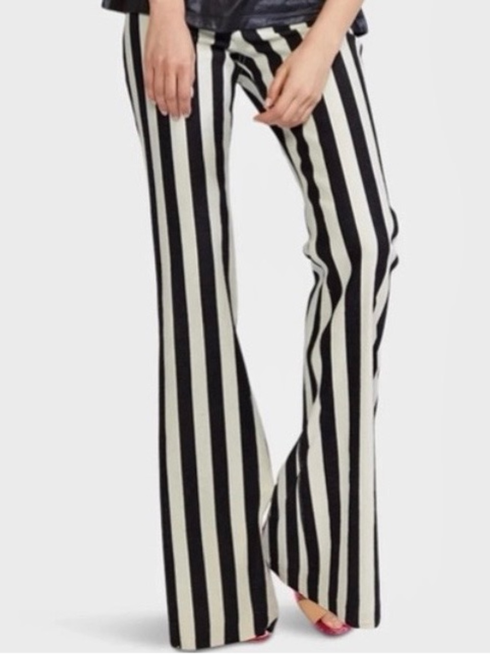 NWOT - Cynthia Rowley X Midheaven - Rock & Roll, Black & White Stripe Pants - Picture 7 of 9